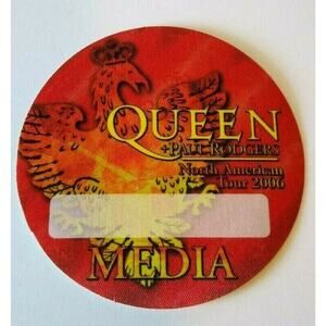 Queen Backstage Pass American Tour Paul Rodgers Original '06 Hard Rock Music Red